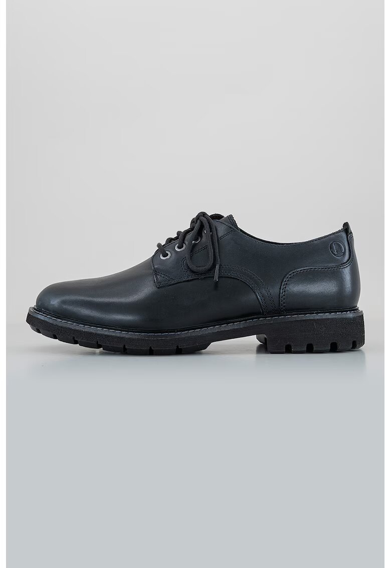 Clarks Pantofi derby de piele Batcombe - Negru