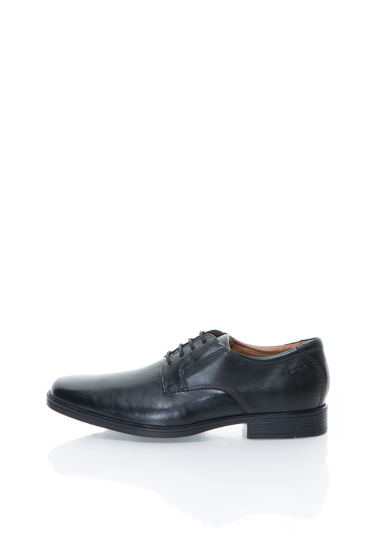 Clarks Pantofi derby din piele Tilden - Negru