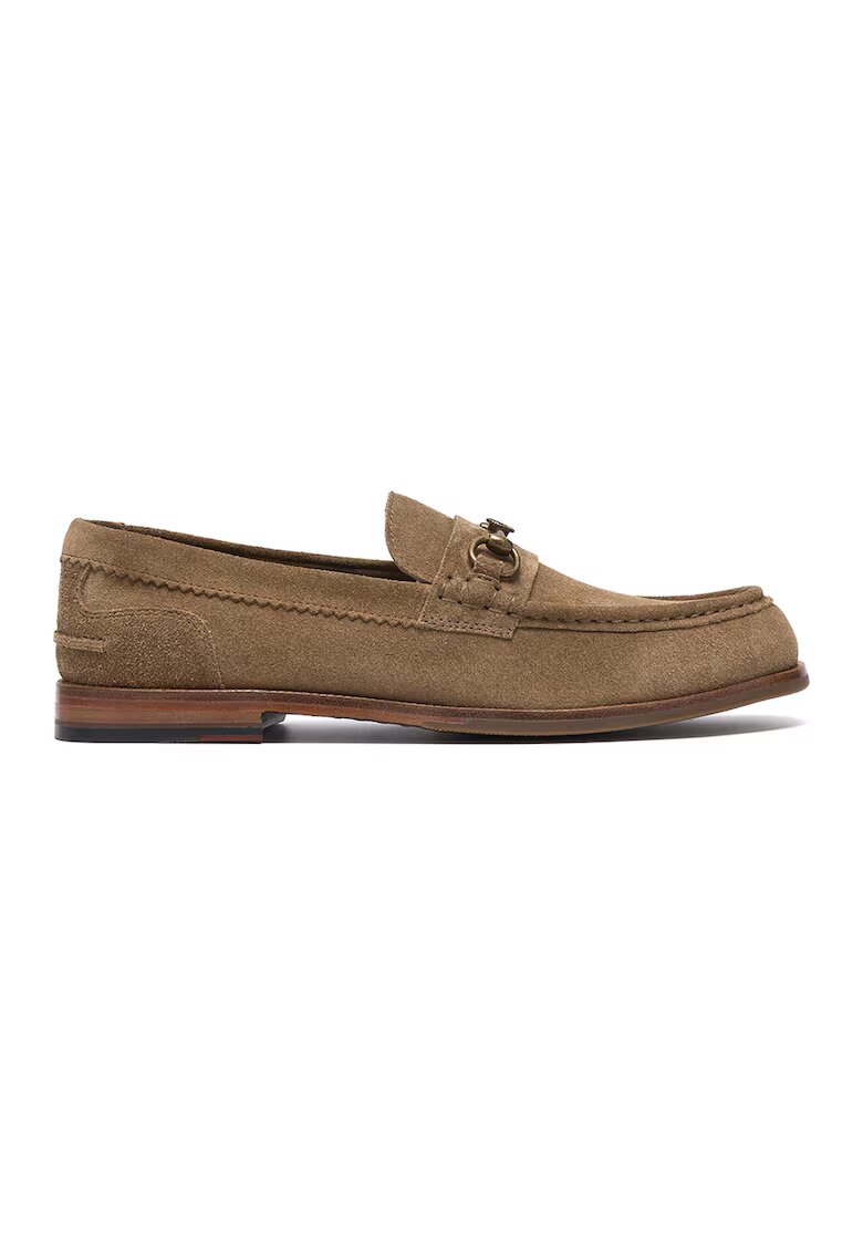 Clarks Pantofi loafer de piele intoarsa Craft James - Portocaliu persan