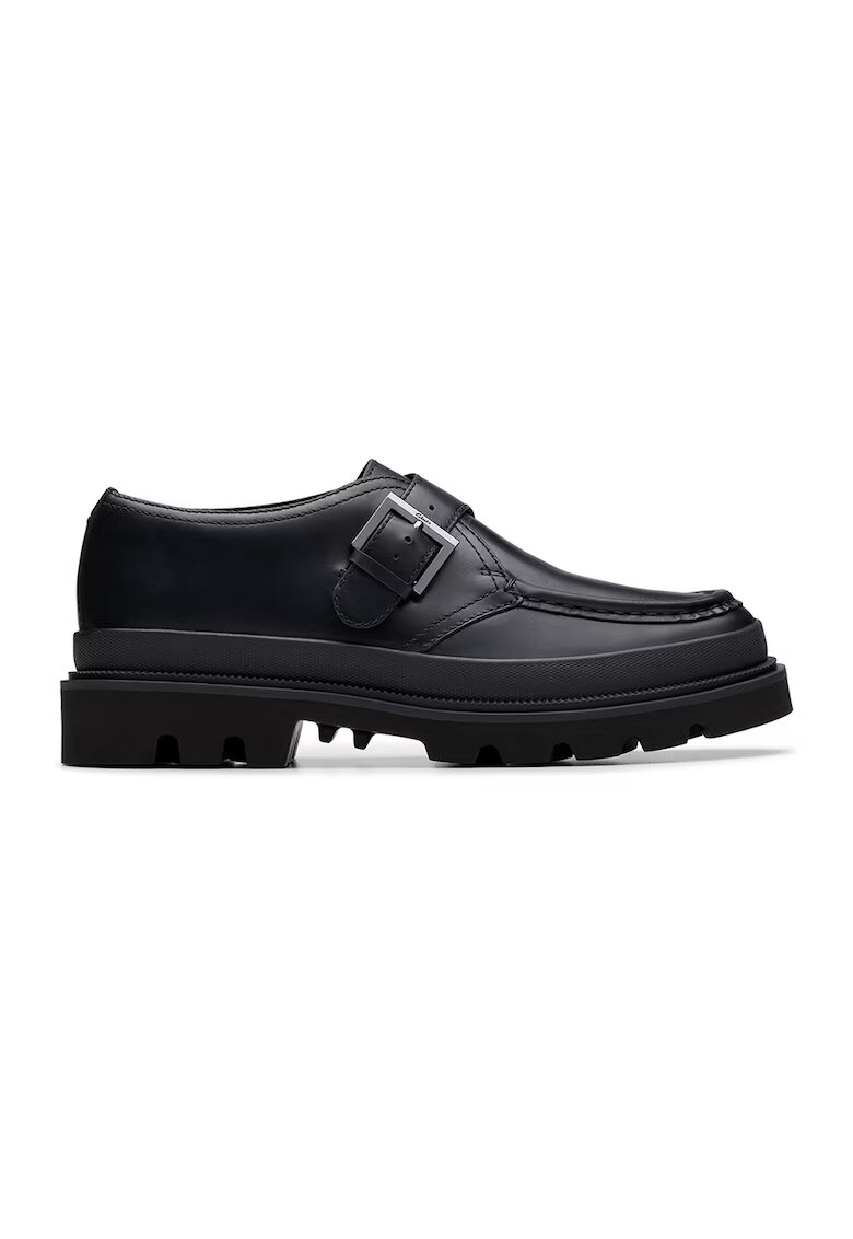 Clarks Pantofi loafer din piele cu curele - Negru
