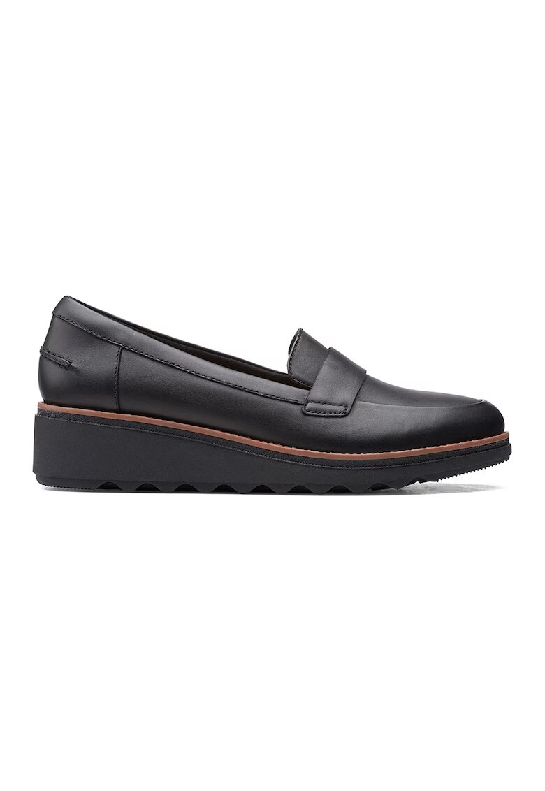 Clarks Pantofi loafer wedge de piele Sharon Gracie