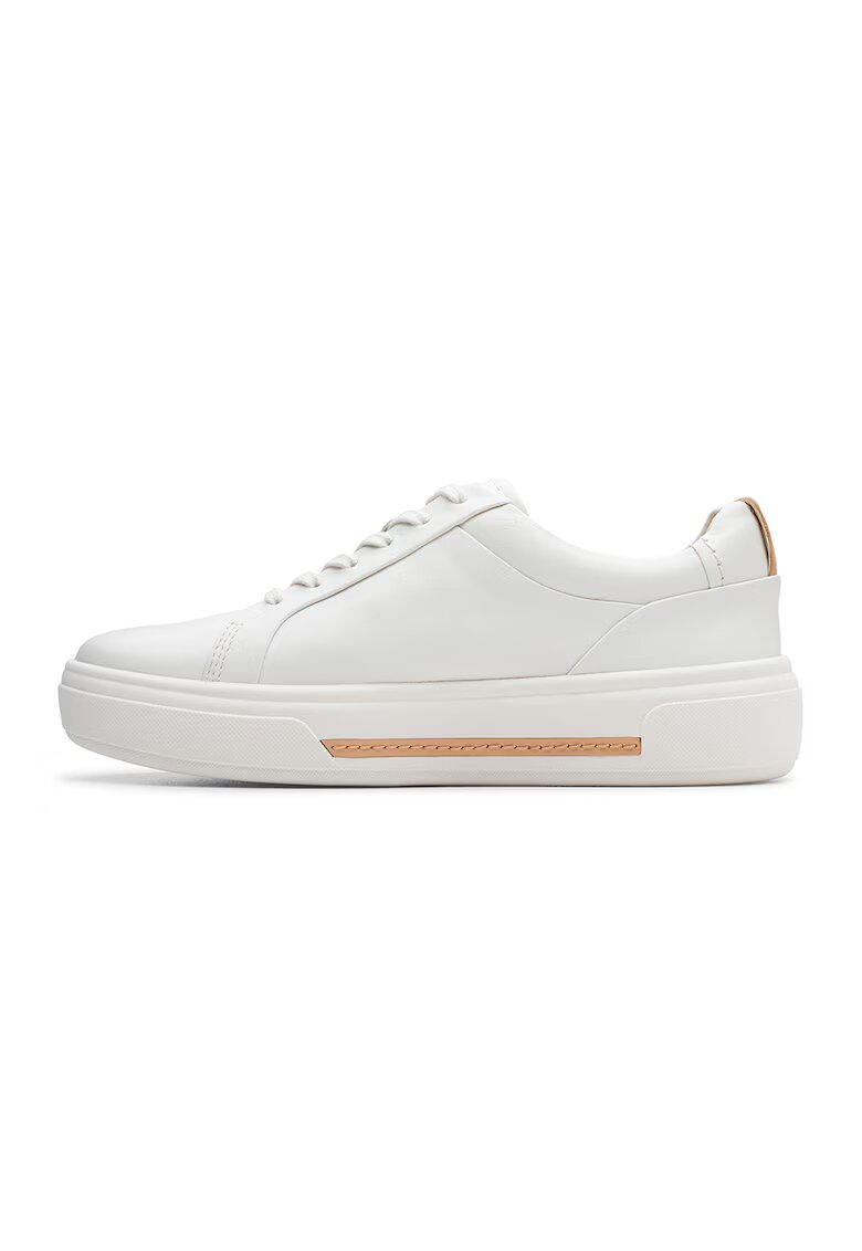 Clarks Pantofi sport de piele Hollyhock - Alb