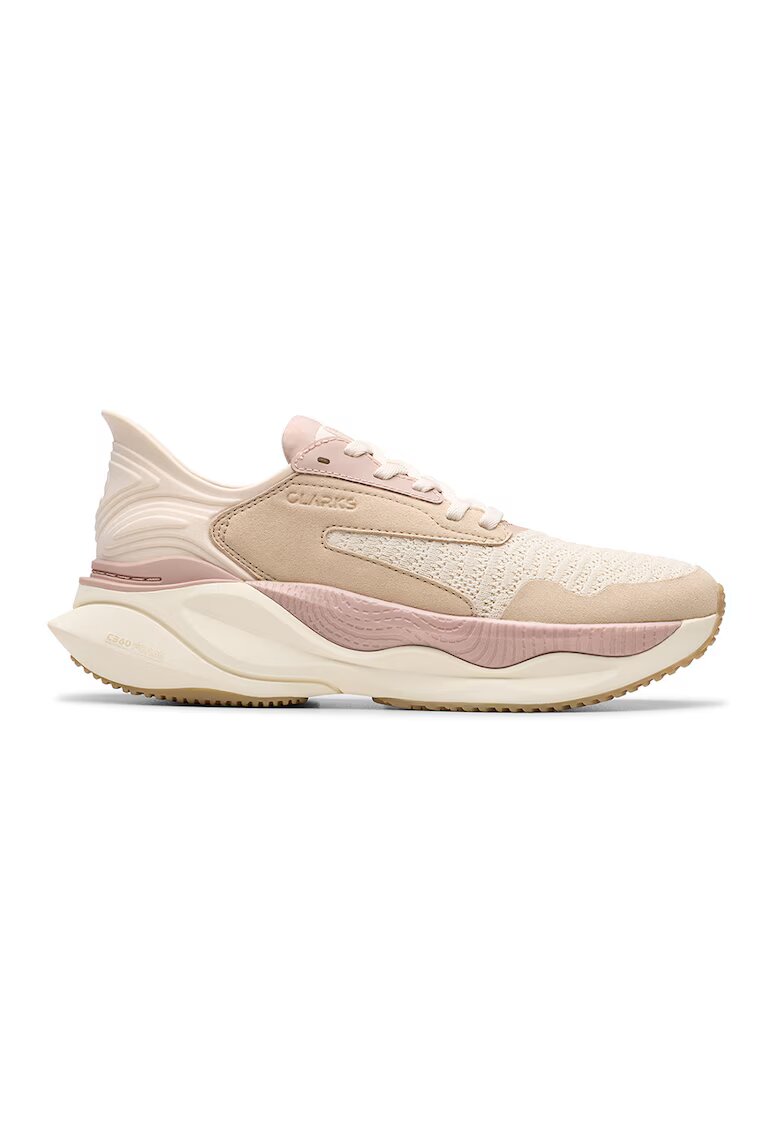 Clarks Pantofi sport Pace din plasa cu amortizare - Piersica/Portocaliu pal