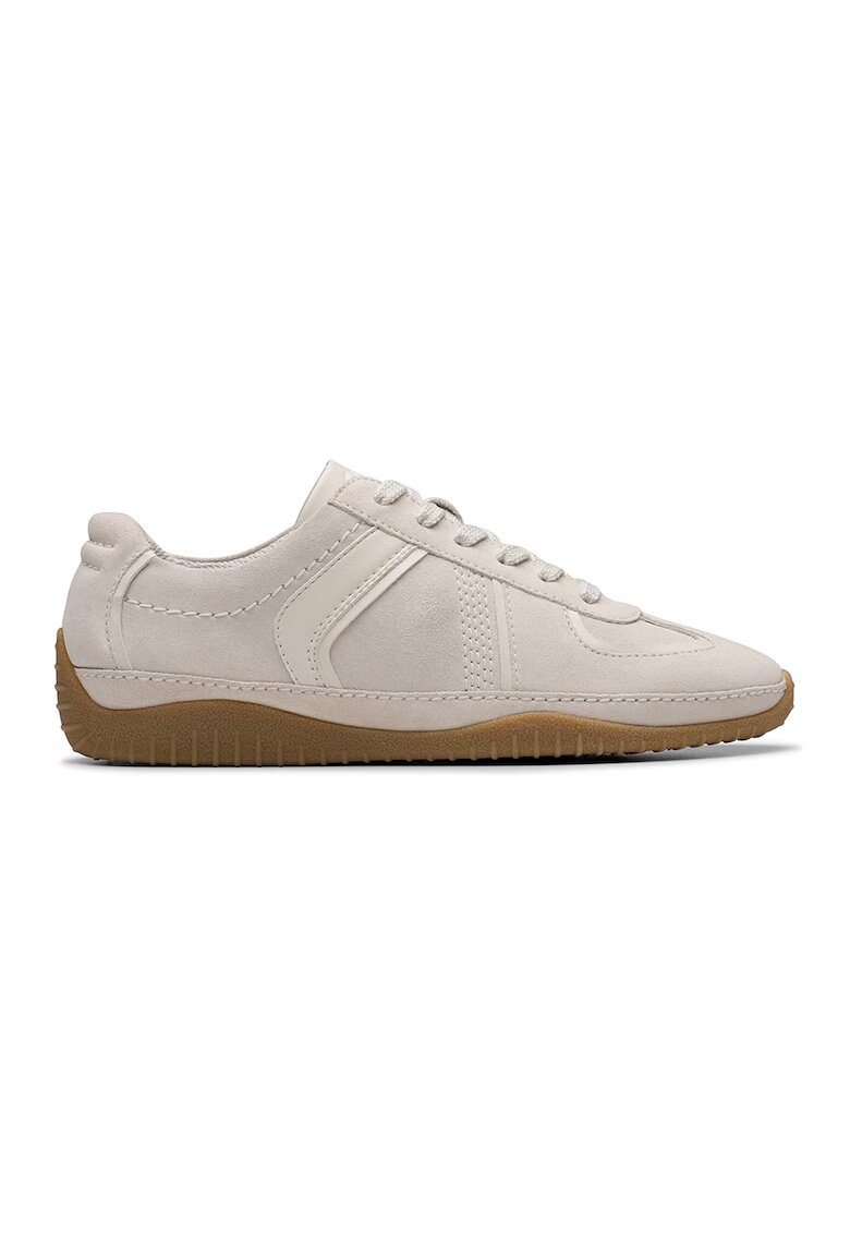 Clarks Pantofi sport slip-on din piele intoarsa Meridor - Alb murdar