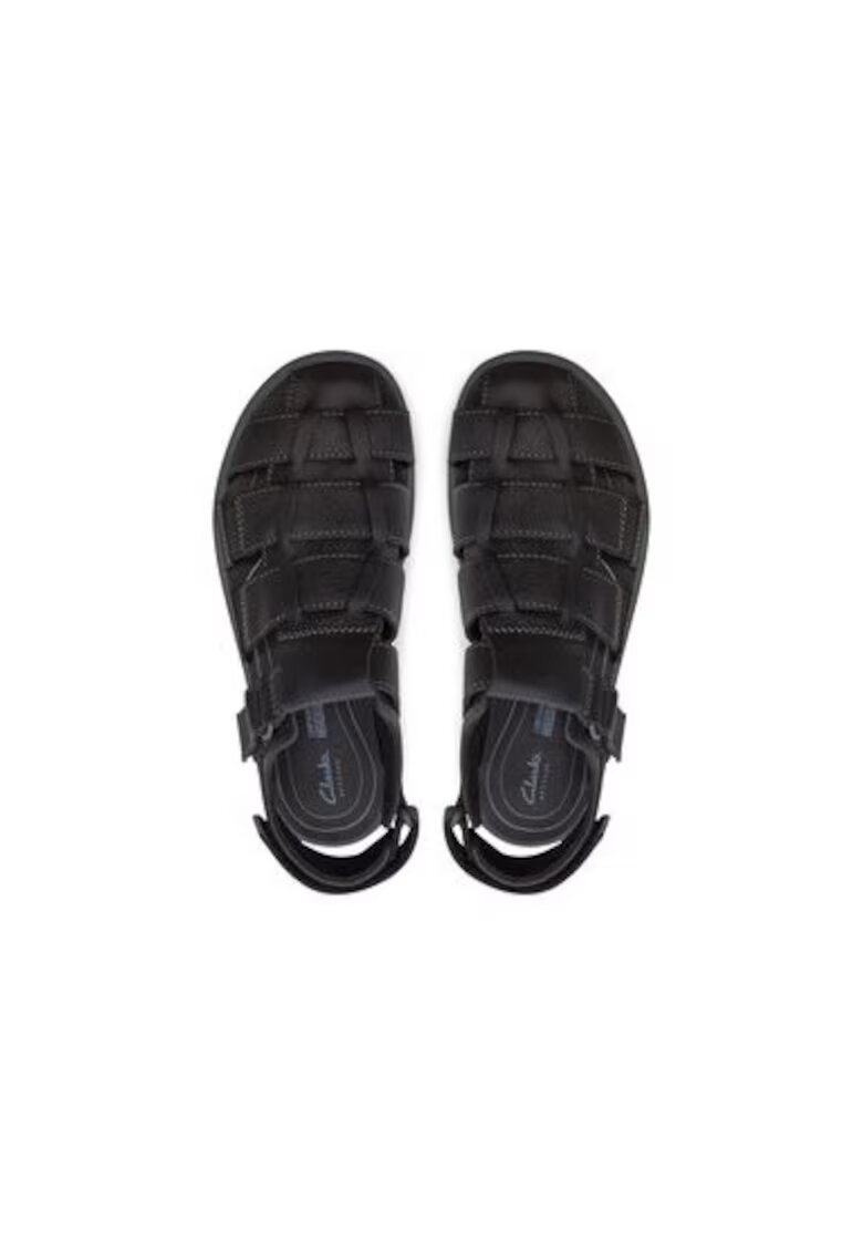 Clarks Sandale barbati 26176899 - Piele naturala - Negru - Negru