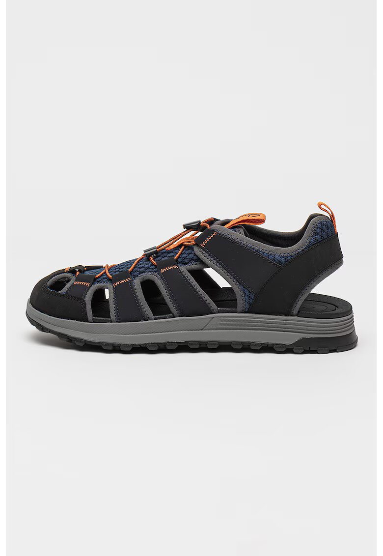 Clarks Sandale cu decupaje Alt Trek Wave - Gri inchis/Bleumarin