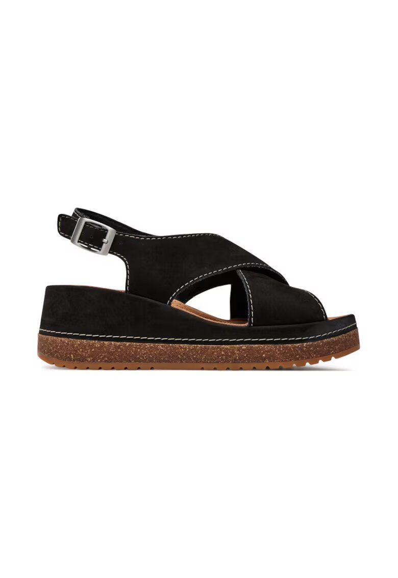Clarks Sandale dama - 303500 - Piele nabuc - Negru -