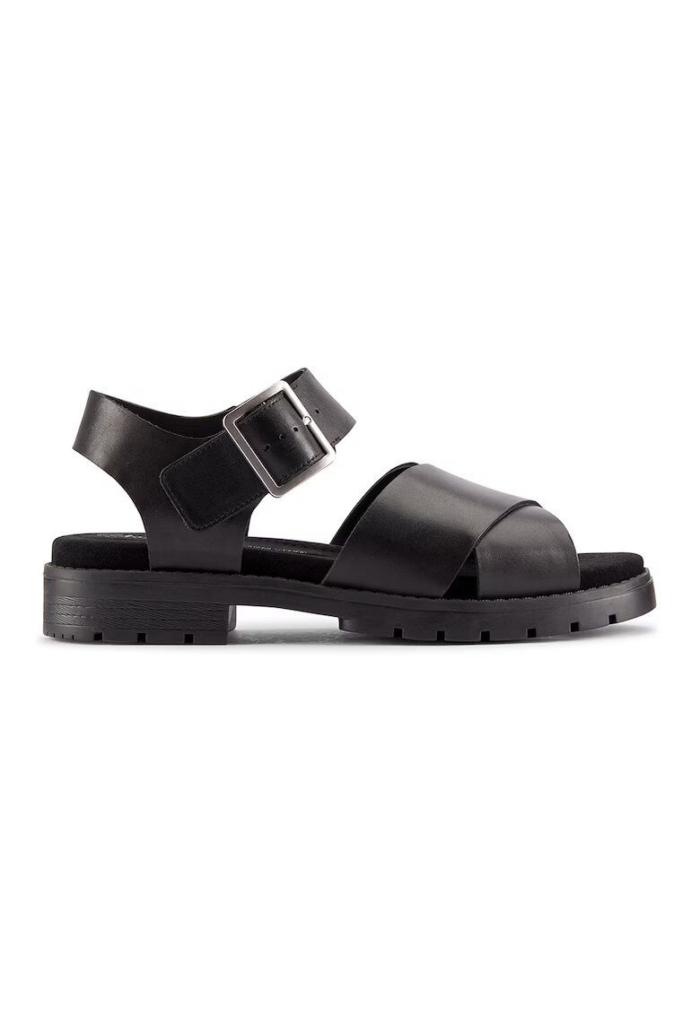 Clarks Sandale de piele cu catarama Orinoco - Negru