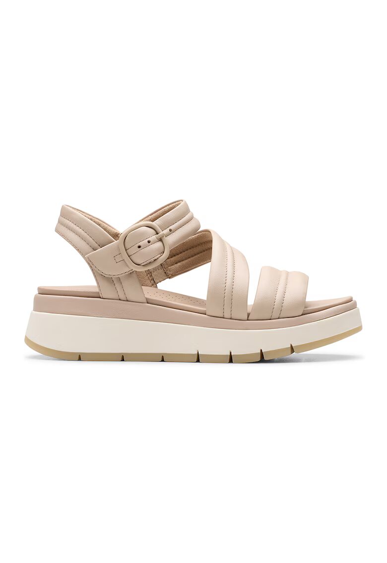 Clarks Sandale de piele cu platforma Tuscan - Bej