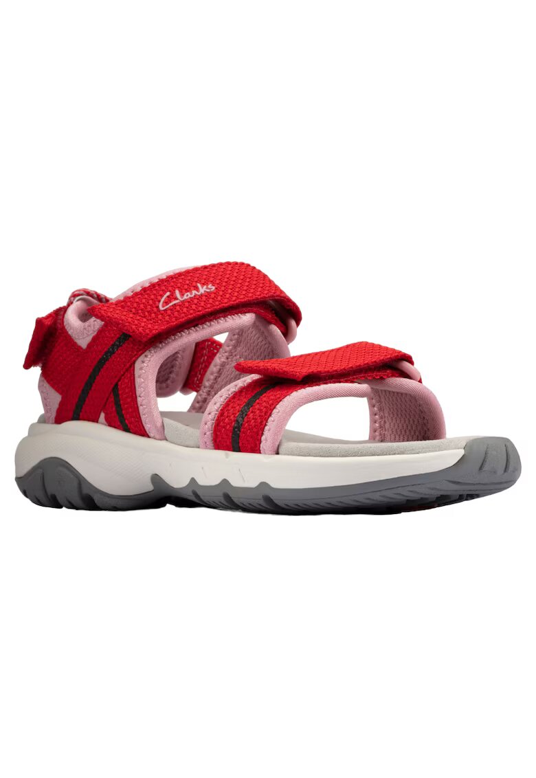 Clarks Sandale pentru fete - Expo Sea - Material textil/Cauciuc - Rosu - Masura