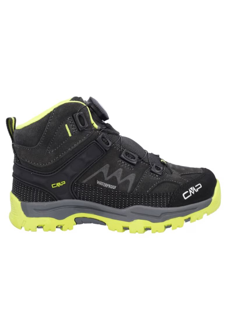 CMP Bocanci trekking copii Kiruna Mid FitGo FW 2024 Negru/Galben - Negru