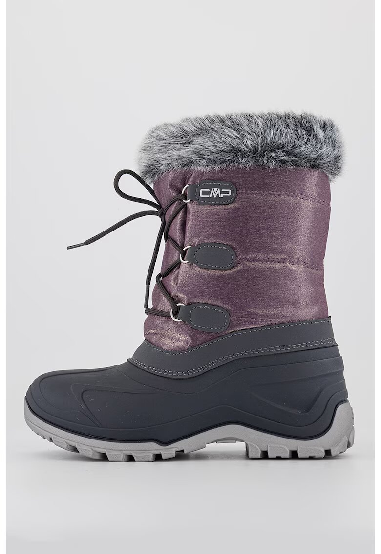 CMP Cizme mid-calf de iarna cu garnitura de blana sintetica Nietos - Gri/Lila pal
