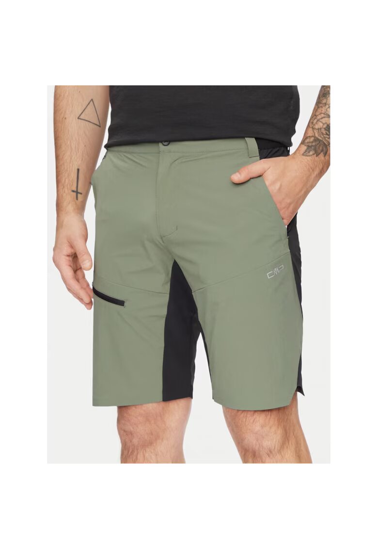CMP Pantaloni scurti sport barbati - 442323 - Verde - Poliester