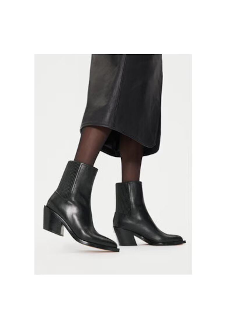 Coach Botine dama CN136 - Piele naturala - Negru - Negru