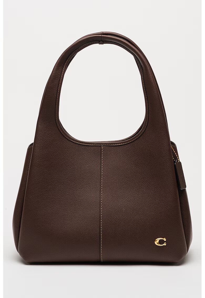 Coach Geanta hobo din piele cu logo metalic Zoe - Maro cognac - 12x33x19