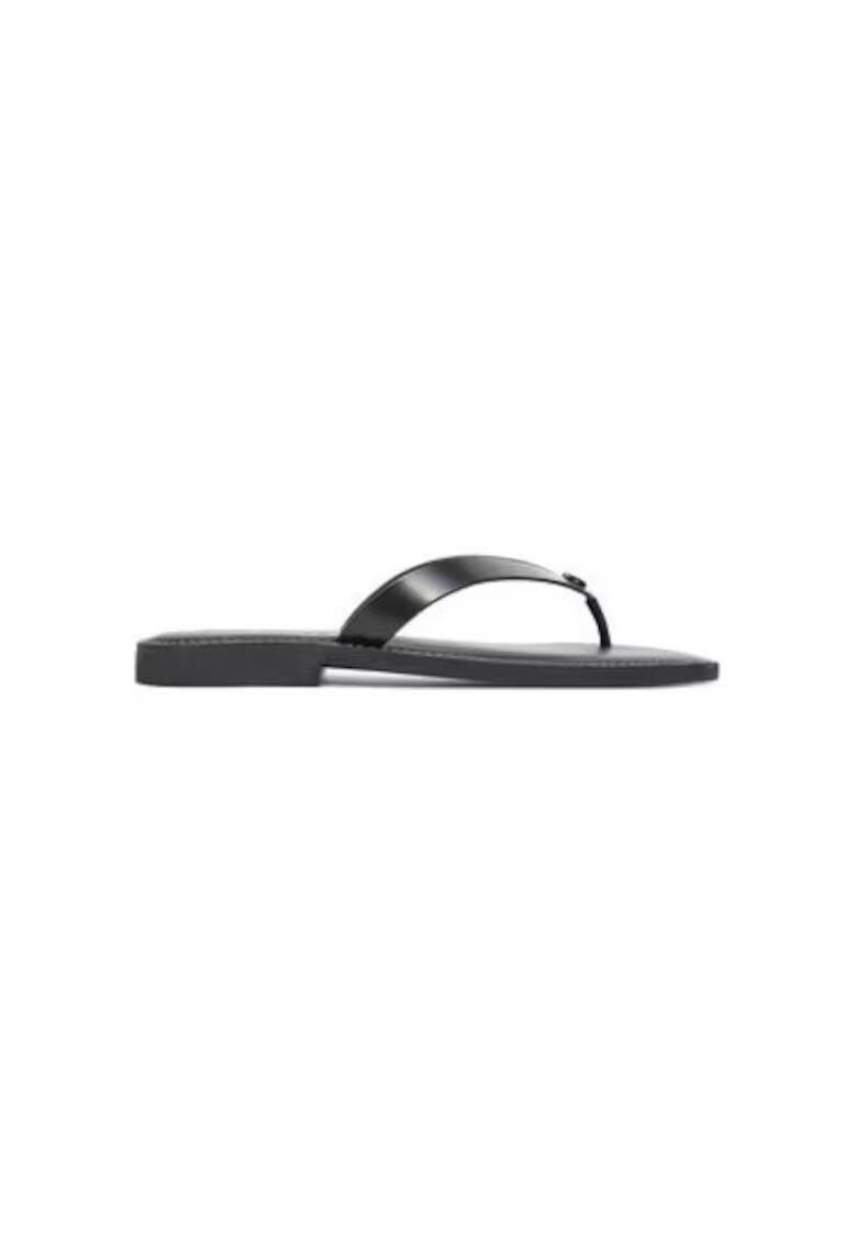 Coach Papuci flip-flop dama CZ379 - Piele naturala - Negru - Negru