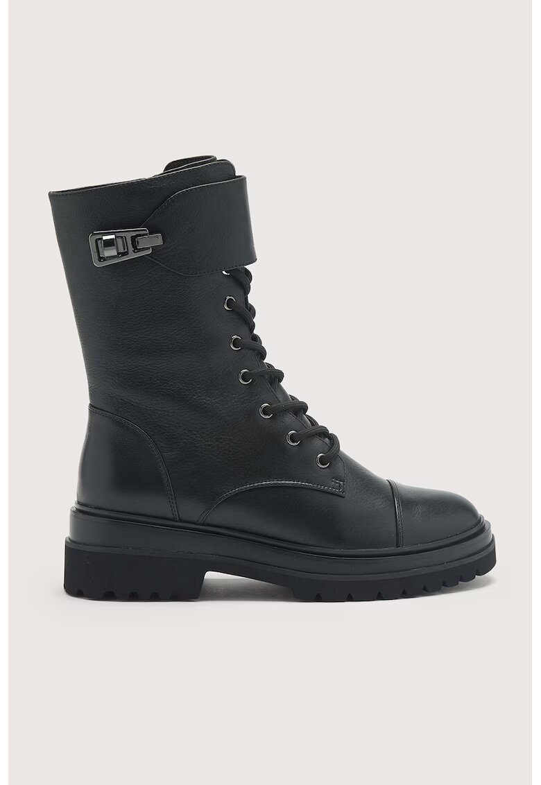 COCCINELLE Cizme mid-calf de piele - Negru