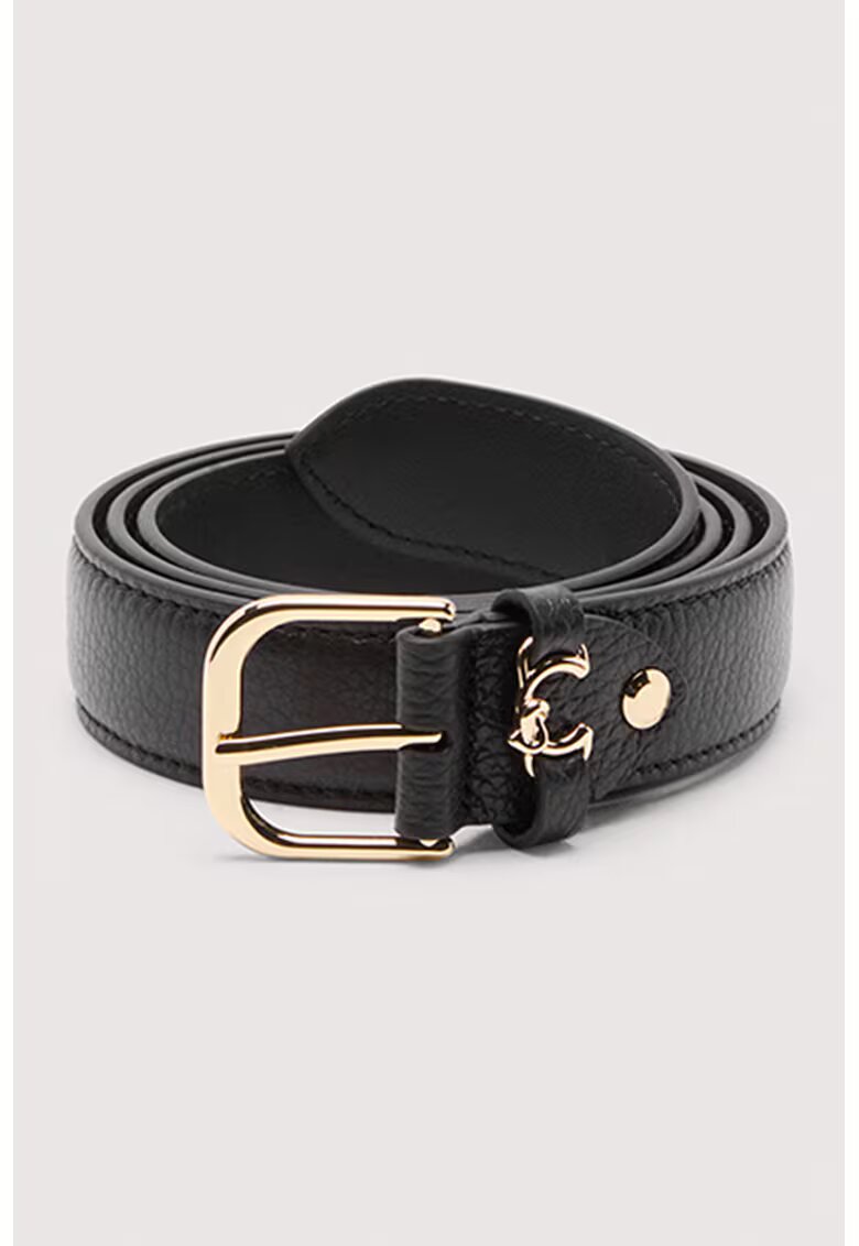 COCCINELLE Curea de piele cu catarama metalica - Negru
