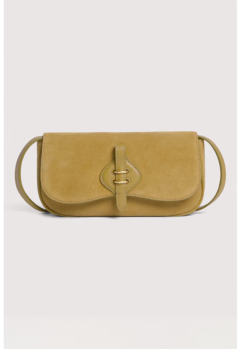 COCCINELLE Geanta crossbody de piele intoarsa Mavery - Caramel