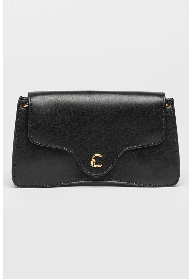 COCCINELLE Geanta crossbody din piele cu logo - Negru