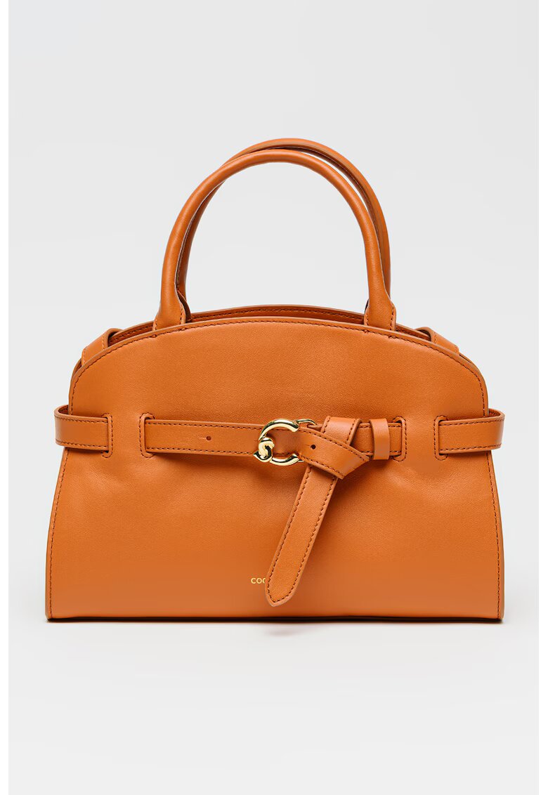 COCCINELLE Geanta tote de piele cu bareta decorativa Sabine - Portocaliu stins