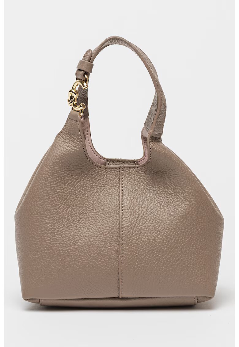 COCCINELLE Geanta tote din piele Easy - Maro taupe deschis