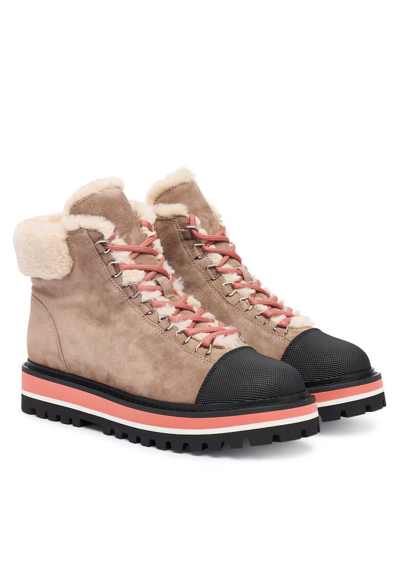COCCINELLE Ghete dama bej - piele naturala -