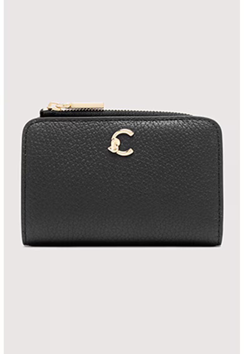 COCCINELLE Portofel pliabil de piele C-Me - Negru stins