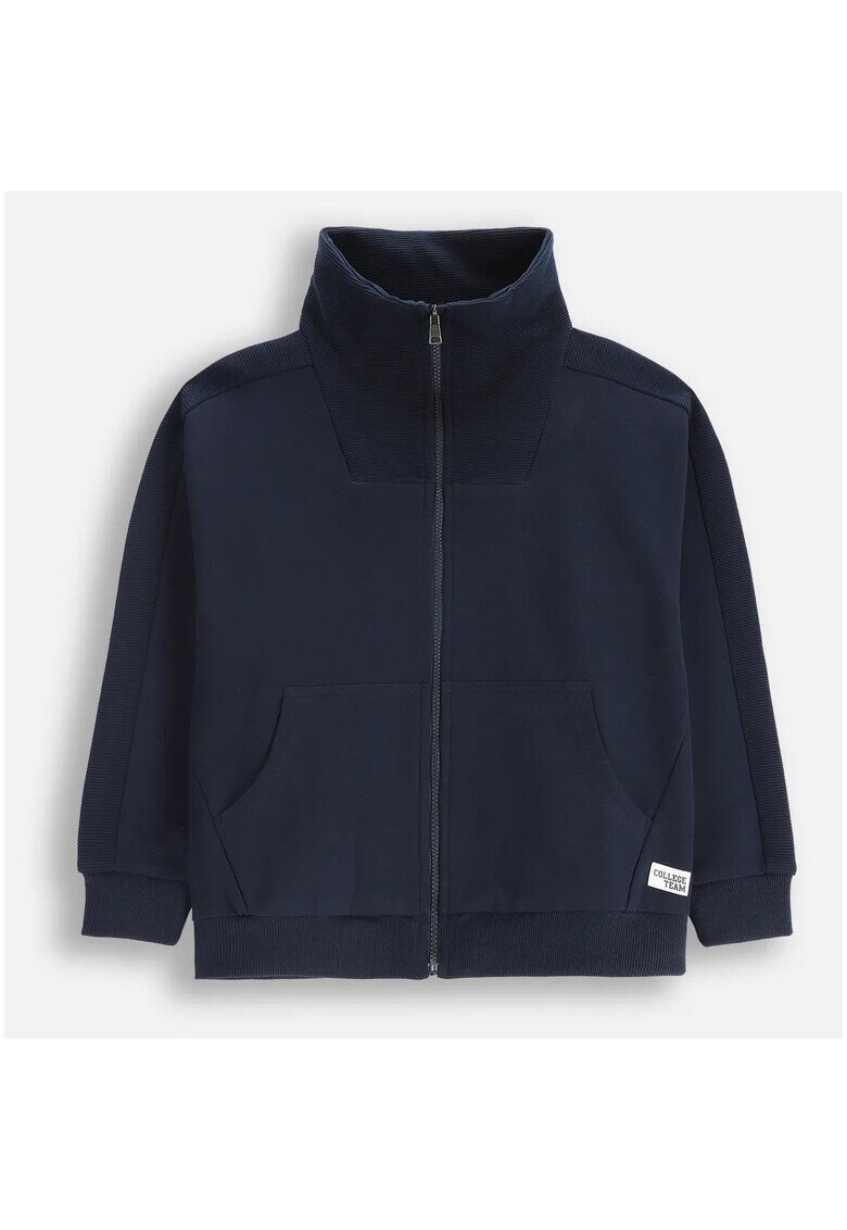Coccodrillo Bluza sport cu fermoar si insertii striate