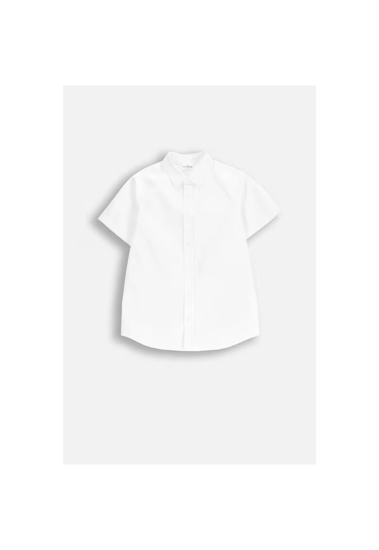 Coccodrillo Camasa cu maneca scurta bumbac - broderie decorativa - alb