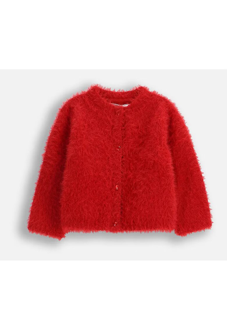 Coccodrillo Cardigan pufos cu decolteu la baza gatului