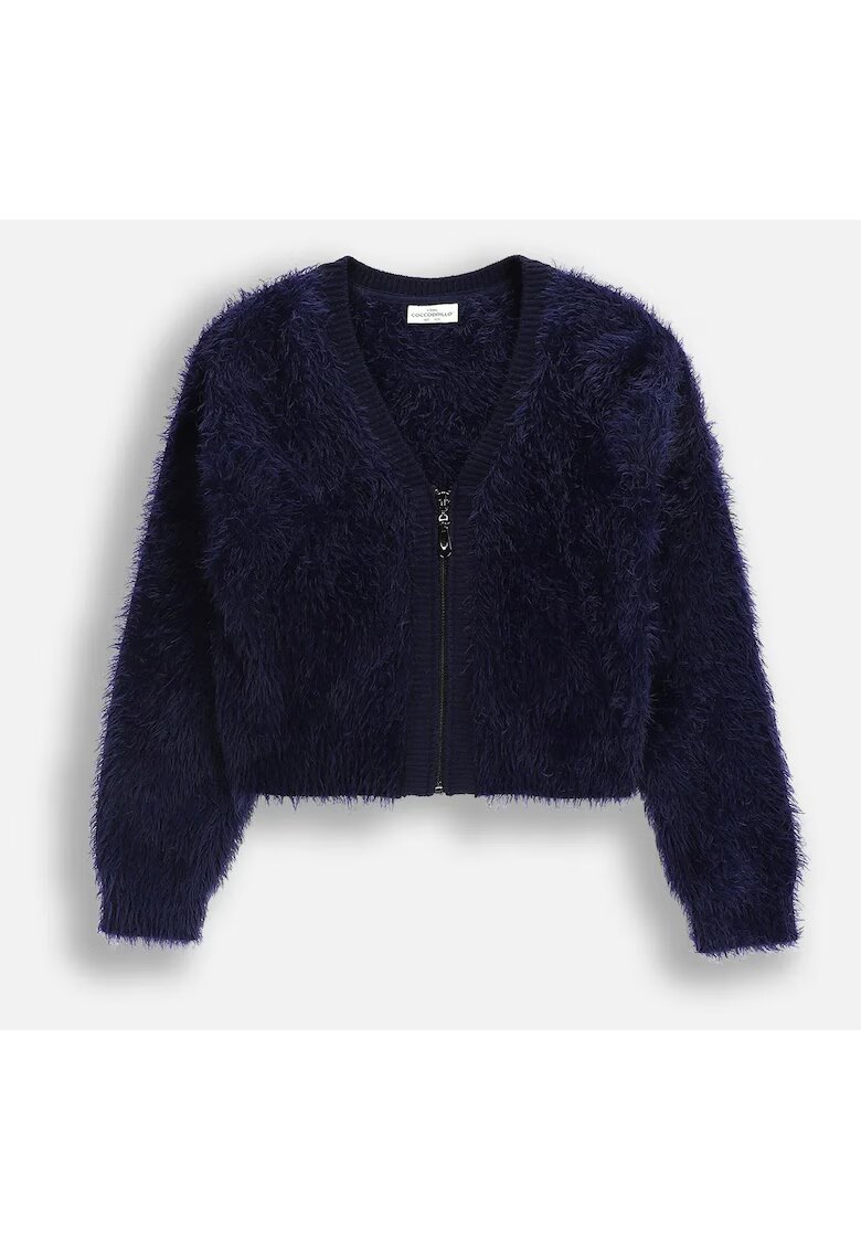 Coccodrillo Cardigan pufos cu fermoar -