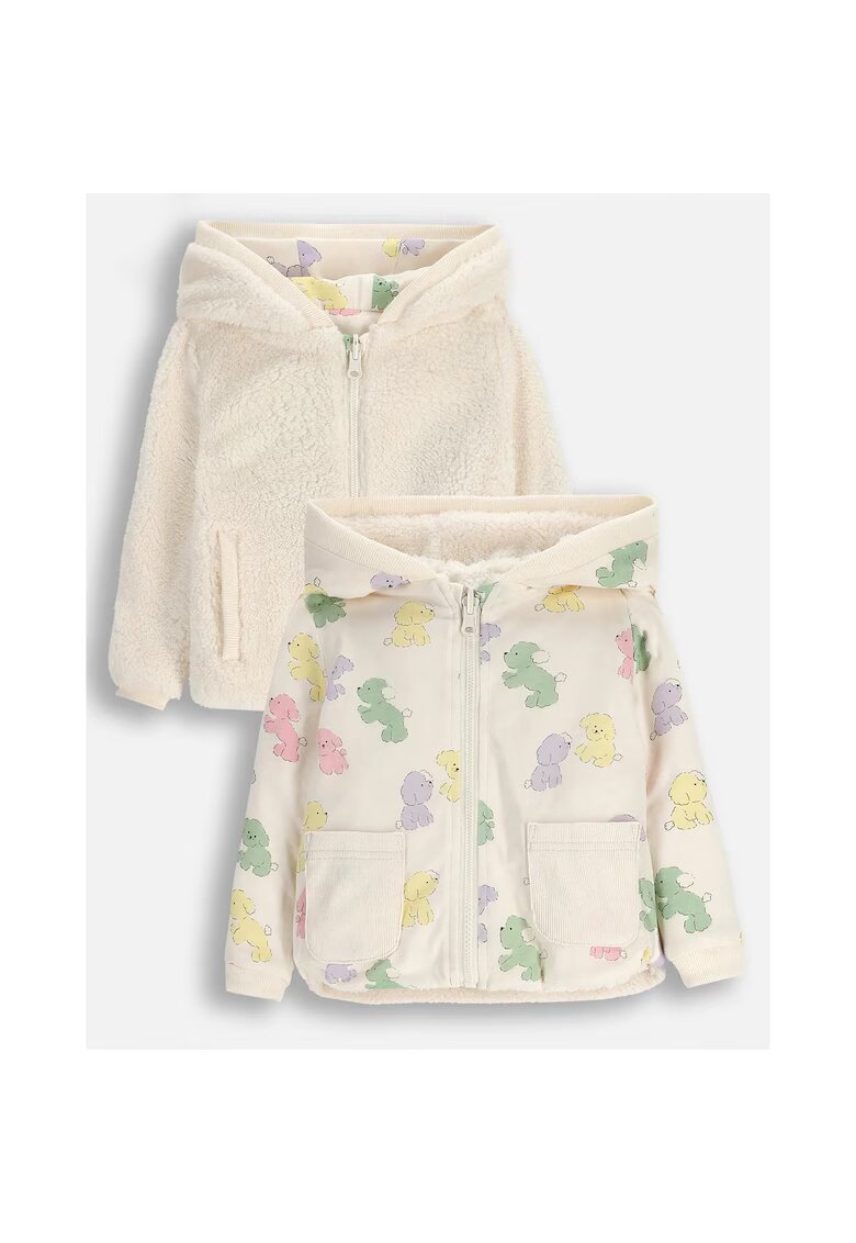 Coccodrillo Hanorac reversibil cu imprimeu si material teddy