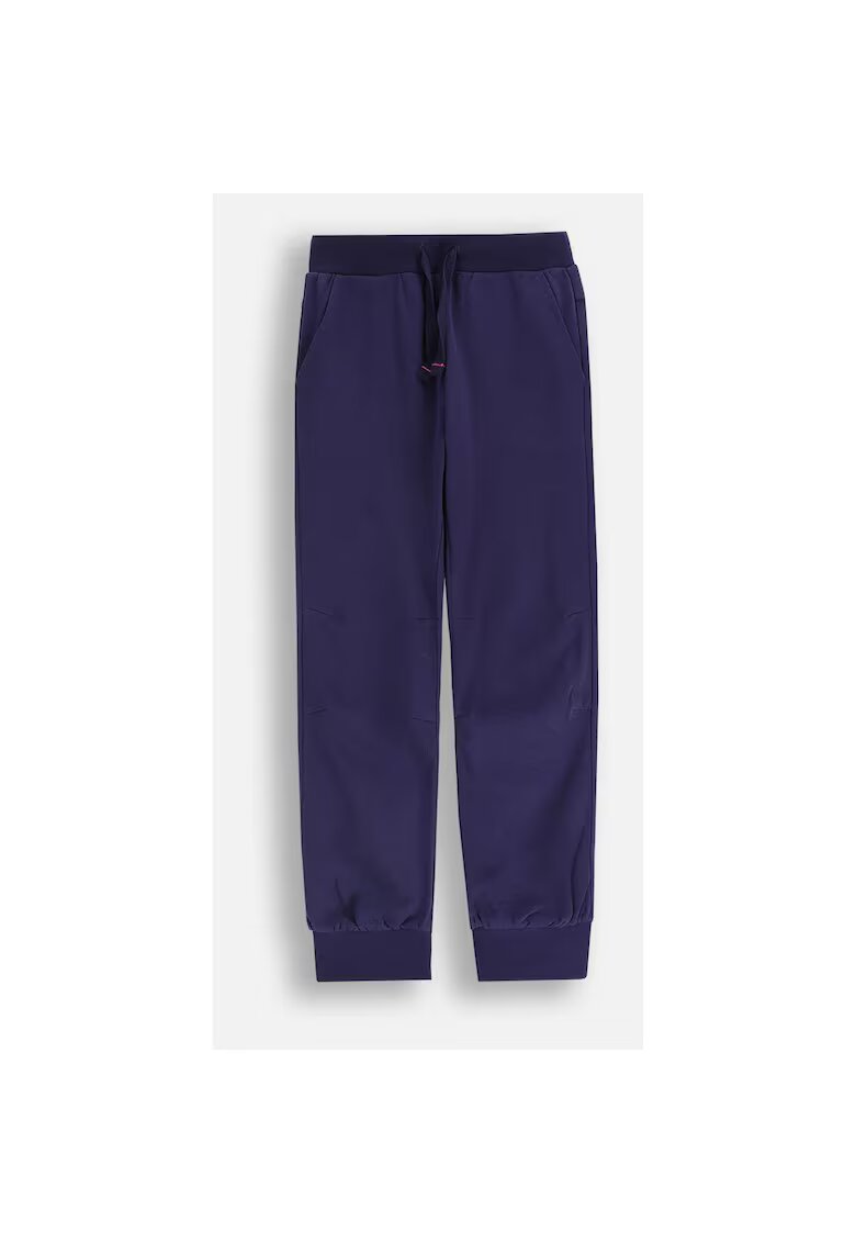 Coccodrillo Pantaloni de trening cu model uni si talie ajustabila