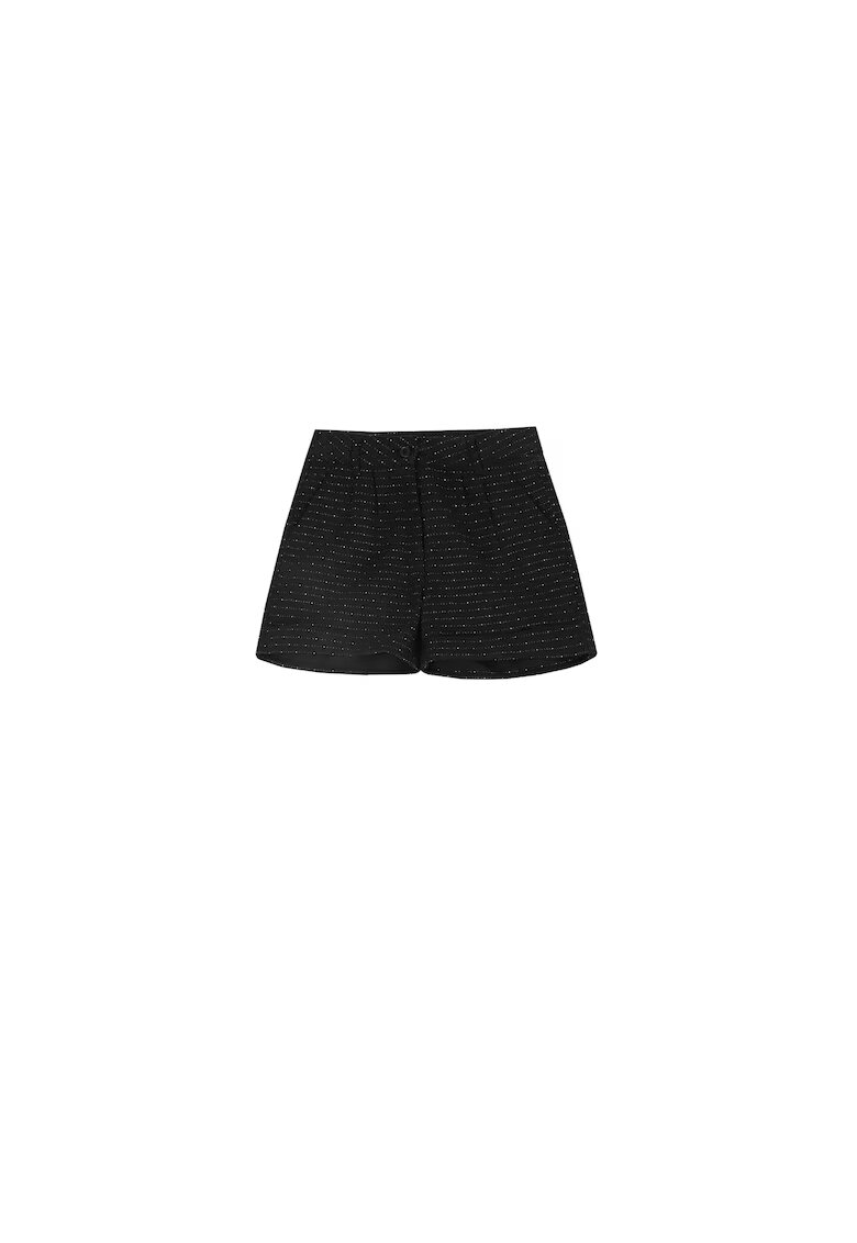 Coccodrillo Pantaloni scurti pentru fete - poliester - eleganti - talie inalta - negru