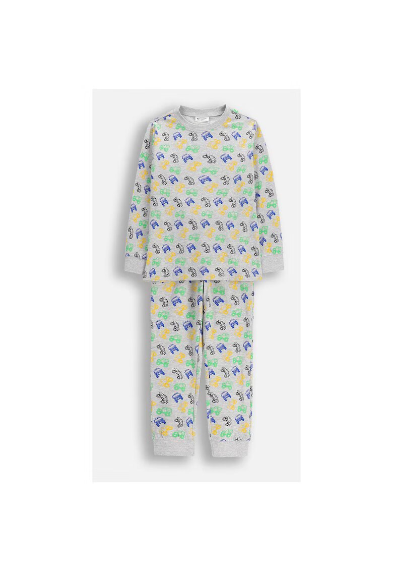 Coccodrillo Pijama lunga din bumvac cu imprimeu cu masini