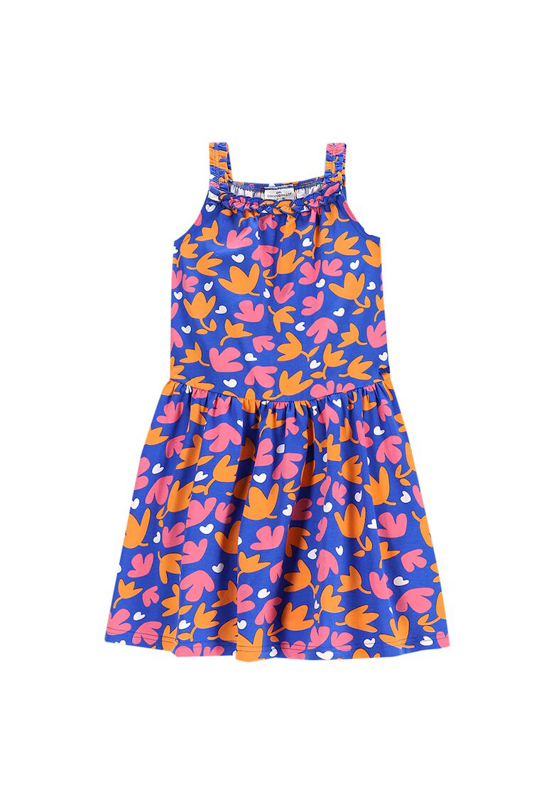 Coccodrillo Rochie de vara fete WC5129301FGK - Bumbac/Elastan - Albastru - Albastru