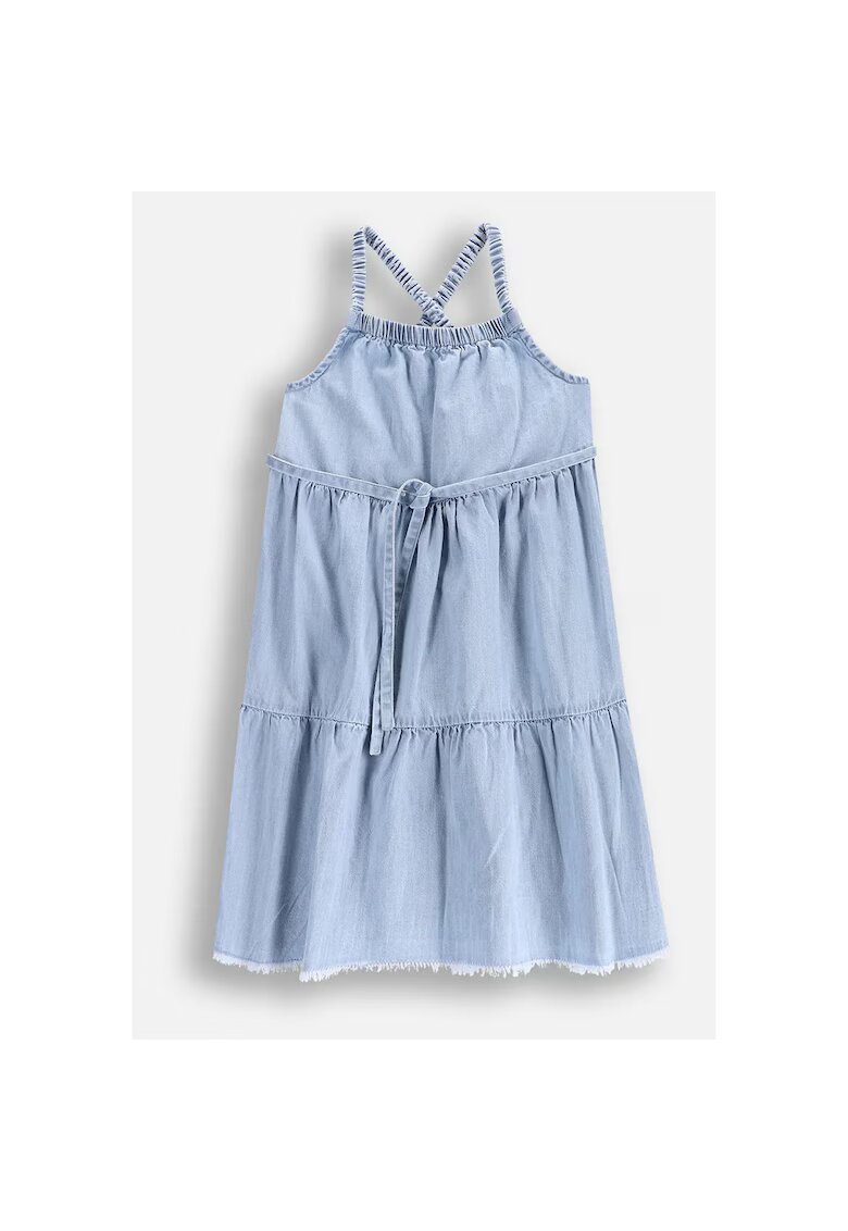 Coccodrillo Rochie din chambray cu terminatie franjurata -