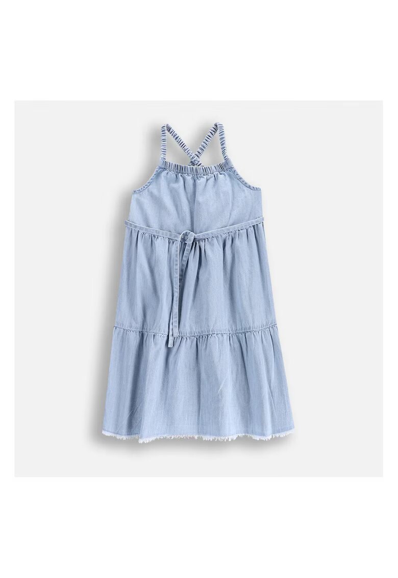 Coccodrillo Rochie pentru fete - bumbac - albastru