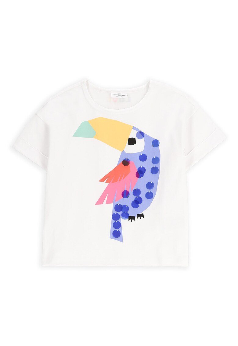 Coccodrillo Tricou fete WC5143201TGK - Bumbac/Elastan - Alb - Alb