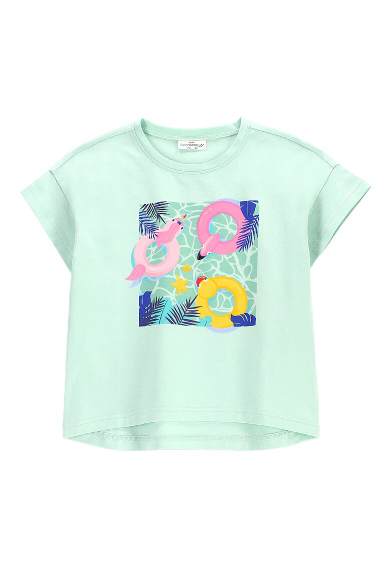 Coccodrillo Tricou fete WC5143203HGK - Bumbac/Elastan - Verde - Verde