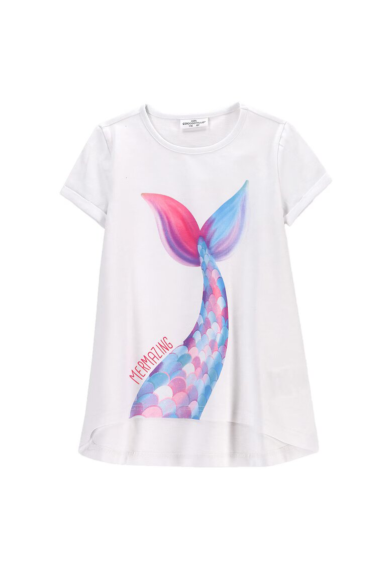 Coccodrillo Tricou fete WC5143203IGK - Bumbac/Elastan - Alb - Alb