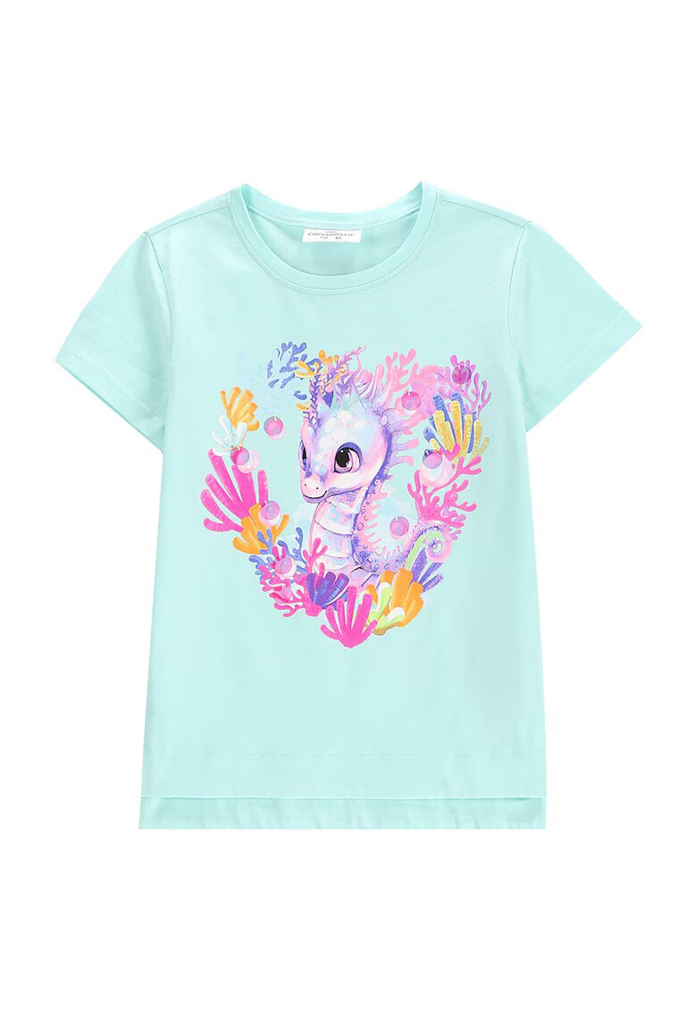 Coccodrillo Tricou fete WC5143204IGK - Bumbac/Elastan - Verde - Verde