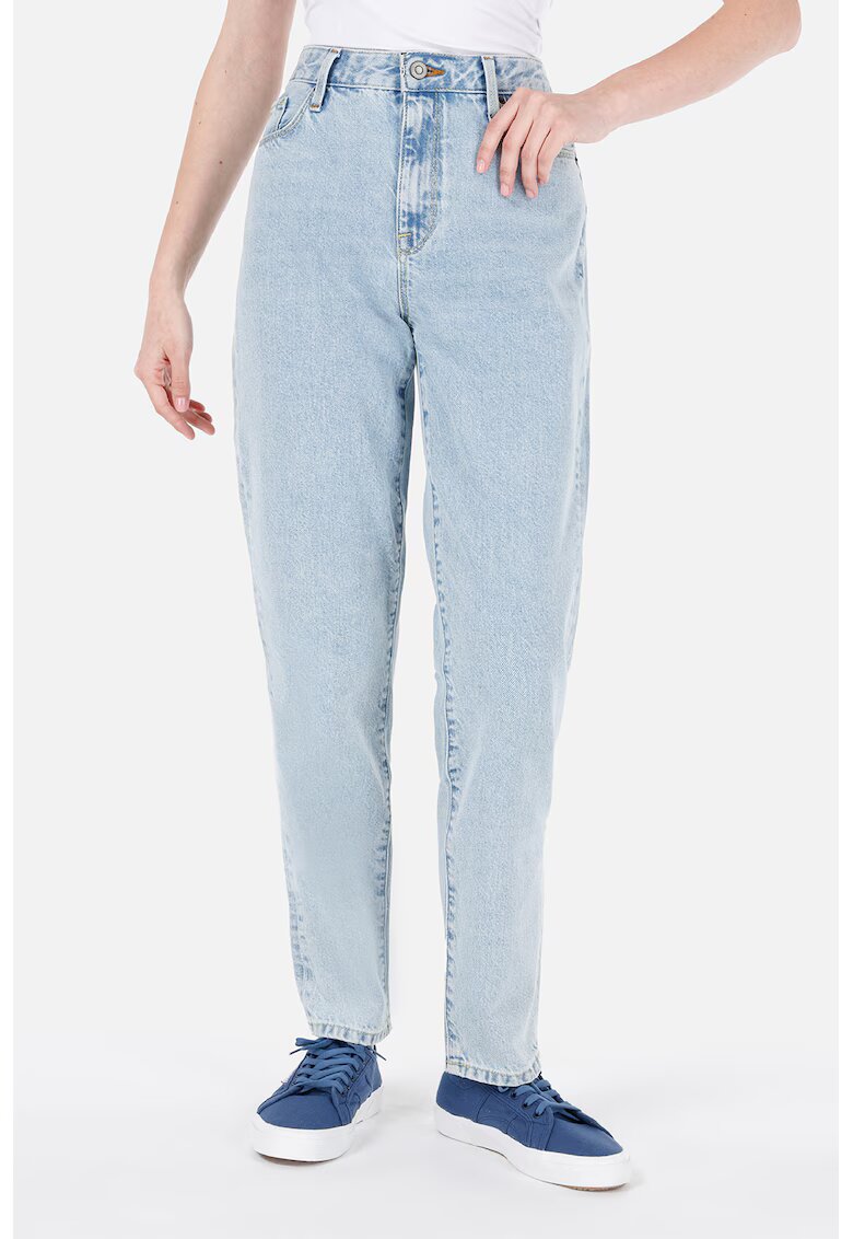 COLINS Blugi boyfriend fit cu talie inalta - Albastru pastel