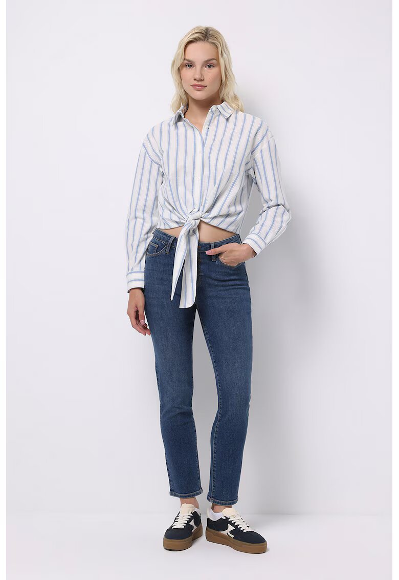 COLIN'S Blugi crop cu talie inalta - Bleumarin