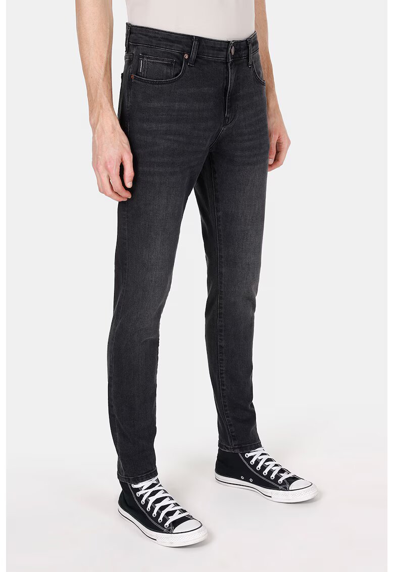 COLIN'S Blugi cu talie medie si model cu 5 buzunare - Negru stins