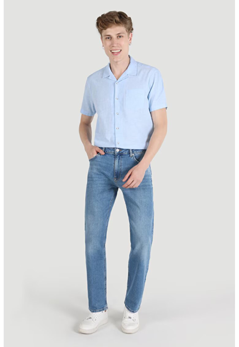 COLINS Blugi depti cu talie medie - BLUE