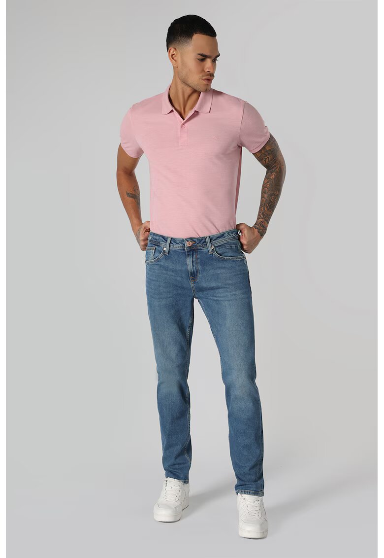 COLINS Blugi drepti cu aspect decolorat Karl - Albastru