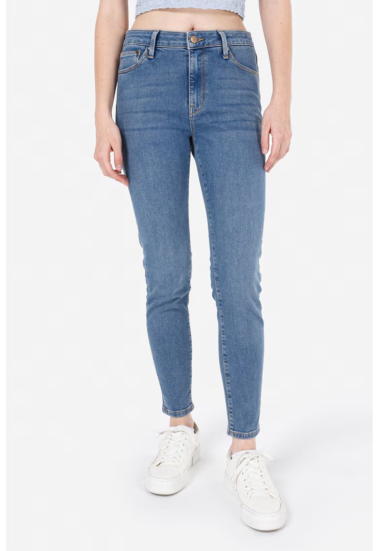 COLINS Blugi skinny cu talie inalta - Albastru prafuit
