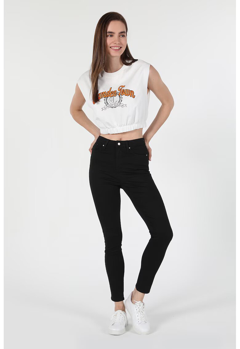 COLINS Blugi skinny cu talie inalta - Negru
